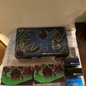 Empty Pokémon collectable boxes with dices and token (No Cards)